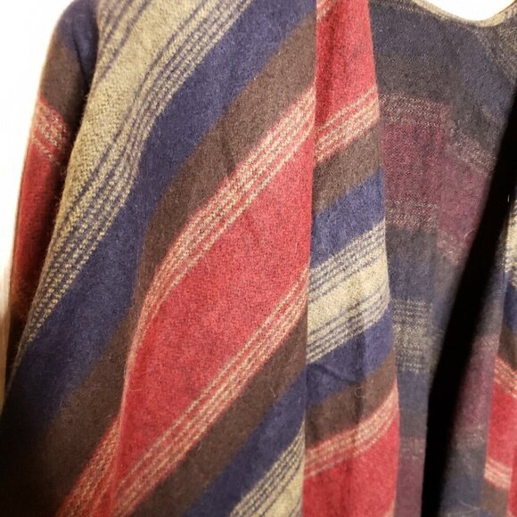 Wool Touch Womens Aztec Wool Feel Fringe Wrap - Picture 3 of 4